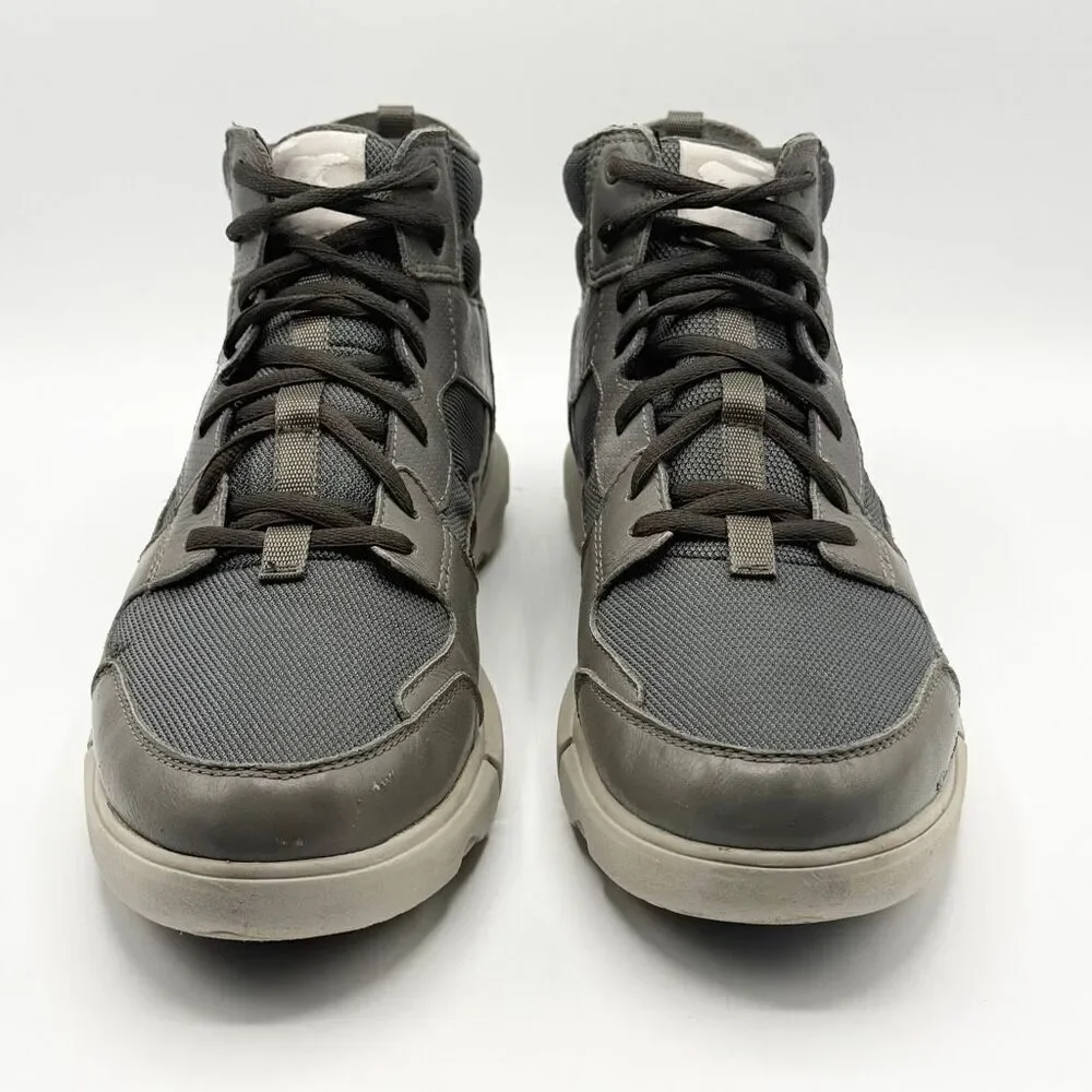 Sorel Men's Explorer Next Sneaker Mid Waterproof Shoes in a Grey and Black - US